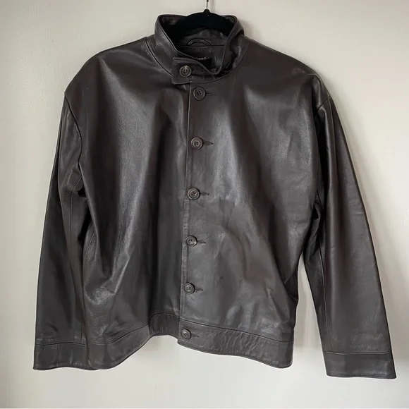 Eskandar Leather Jacket with Silk Lining - Picture 5 of 12